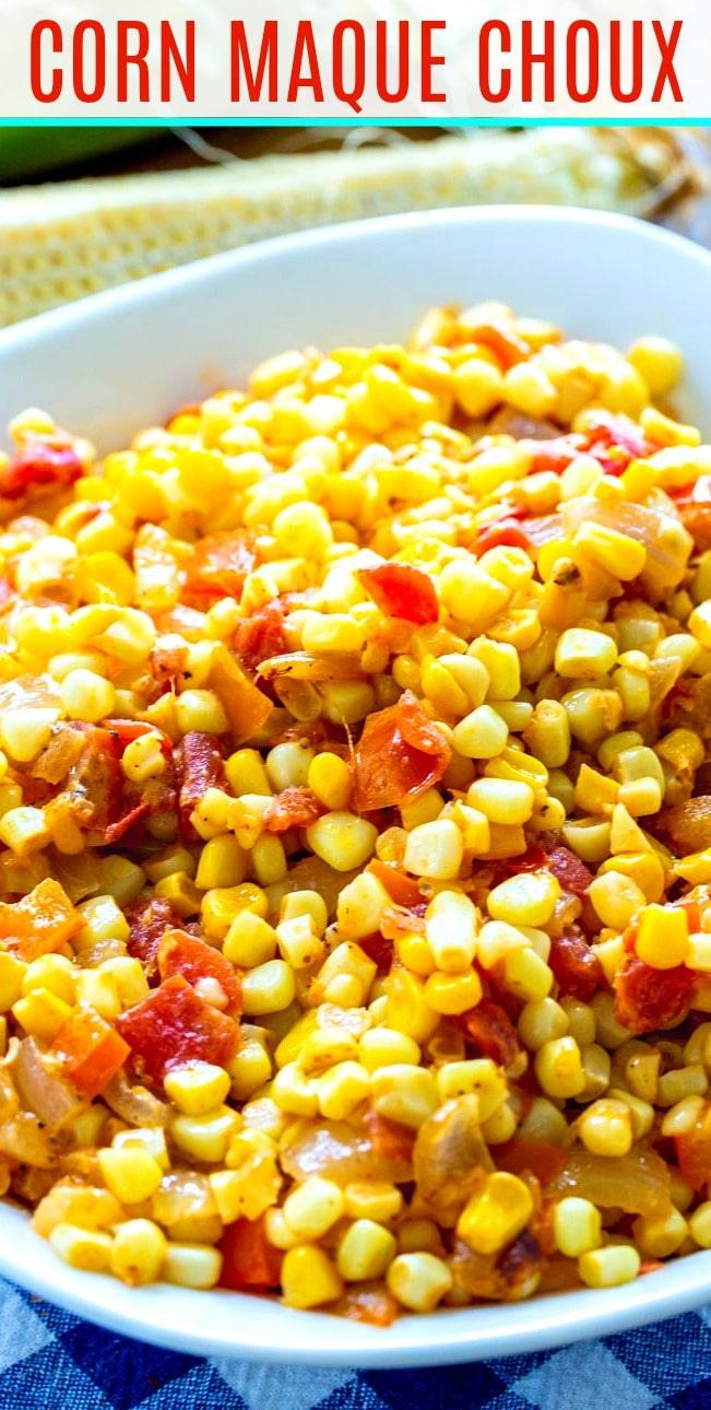 Close-up of Corn Maque Choux