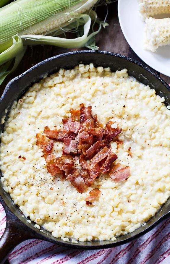 Country-Fried Skillet Corn with bacon.