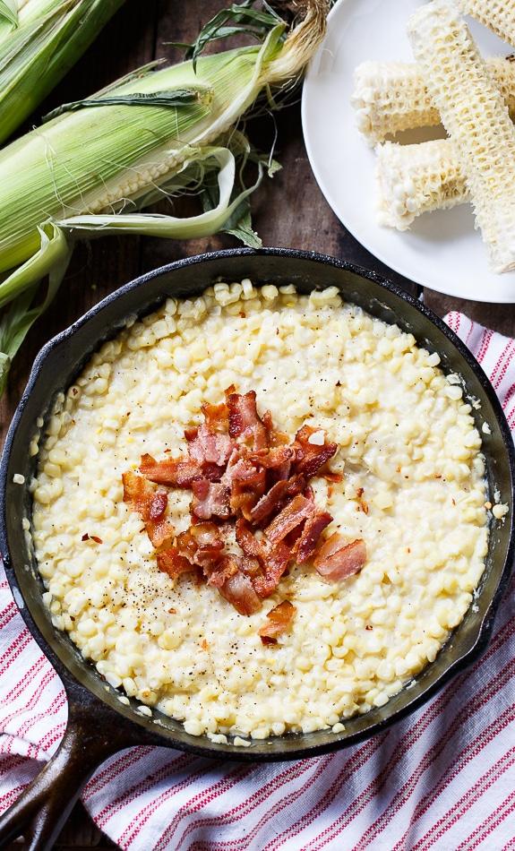 Country-Fried Skillet Corn with bacon.