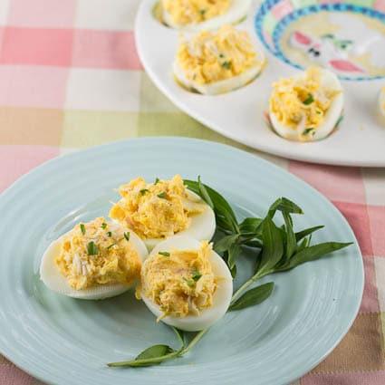 Crab Deviled Eggs