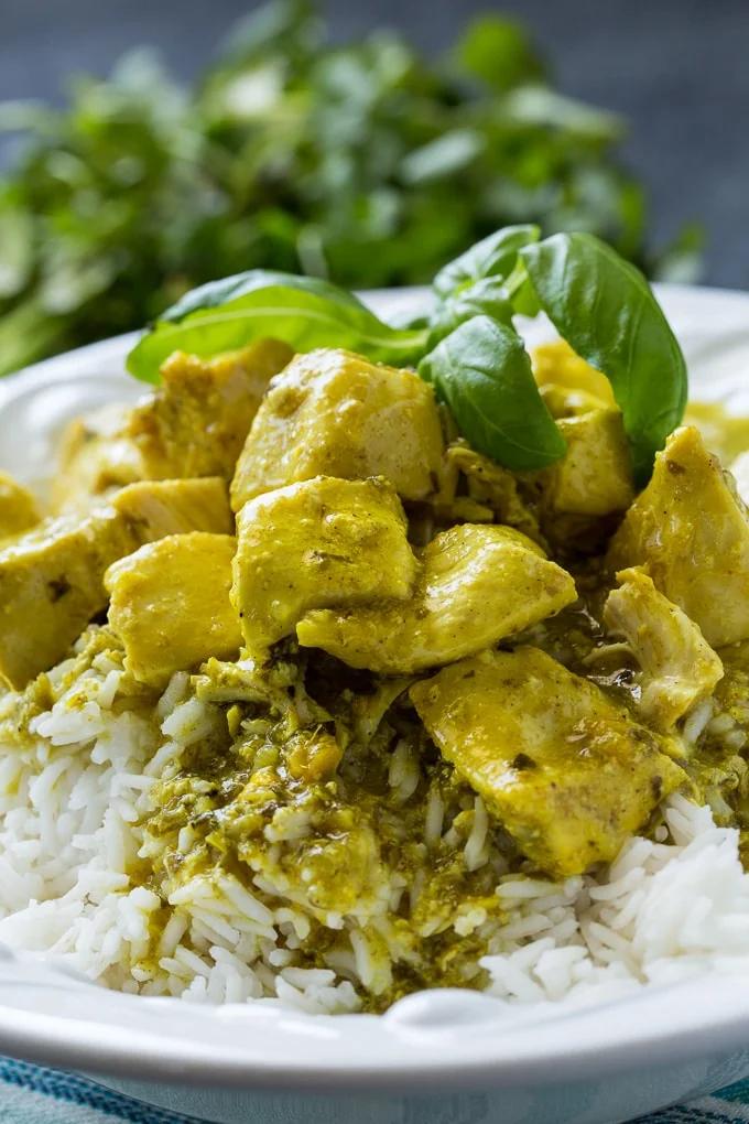 Crock Pot Basil Coconut Curry