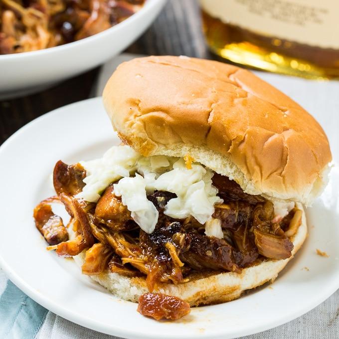 Crock Pot Bourbon Bacon Pulled Chicken