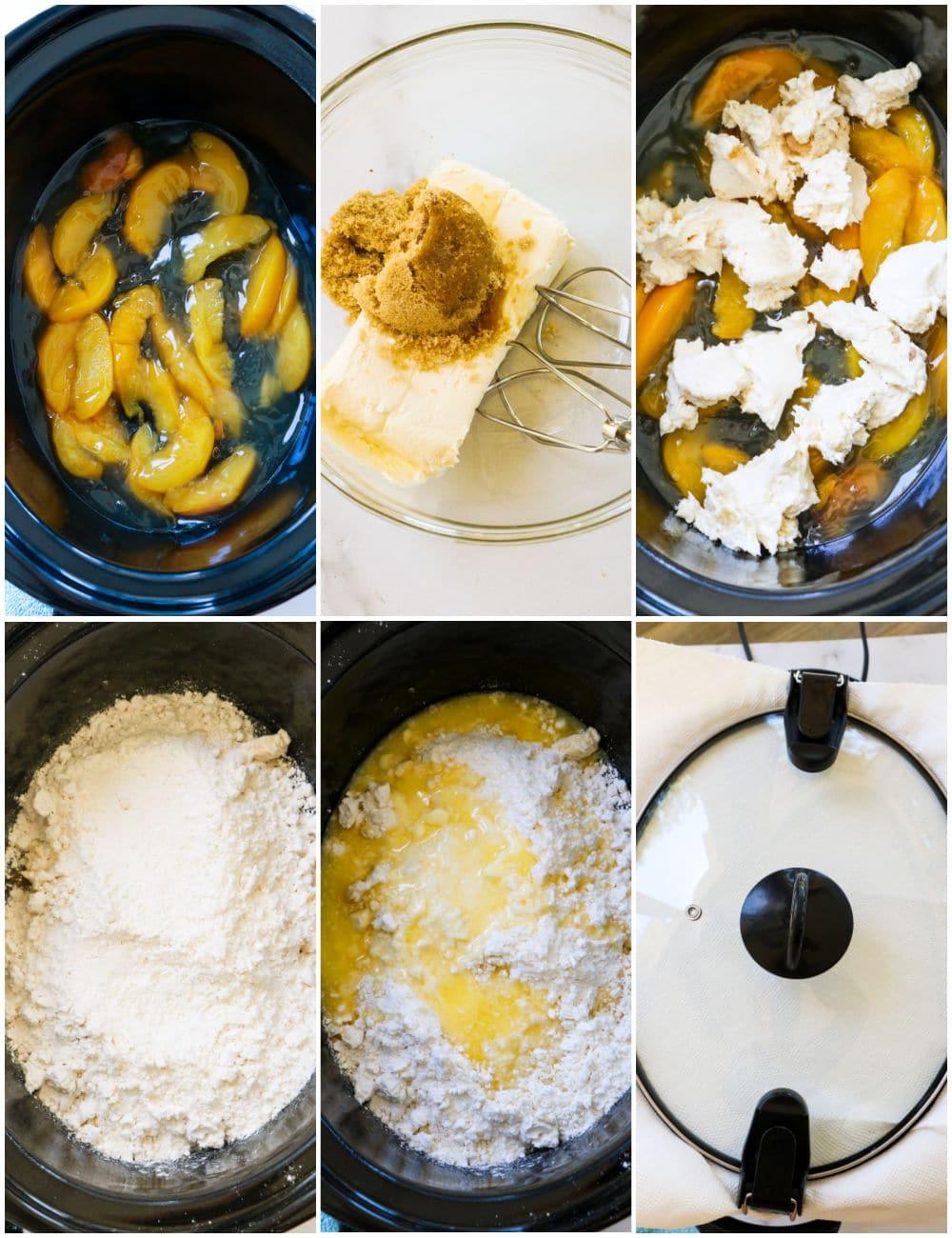 Collage showing steps of recipe.