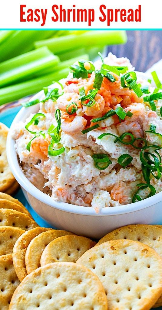 Easy Shrimp Spread with crackers