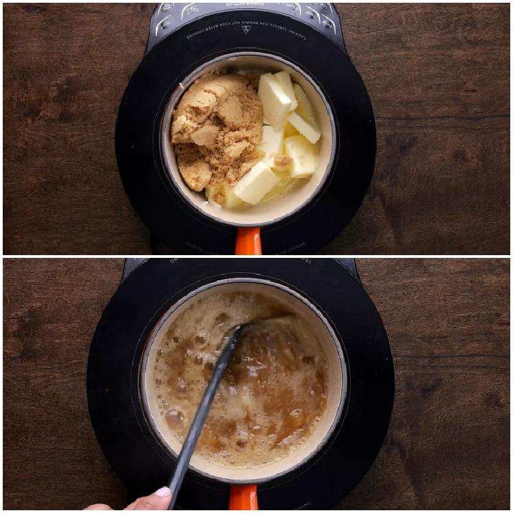 Making butter sauce.