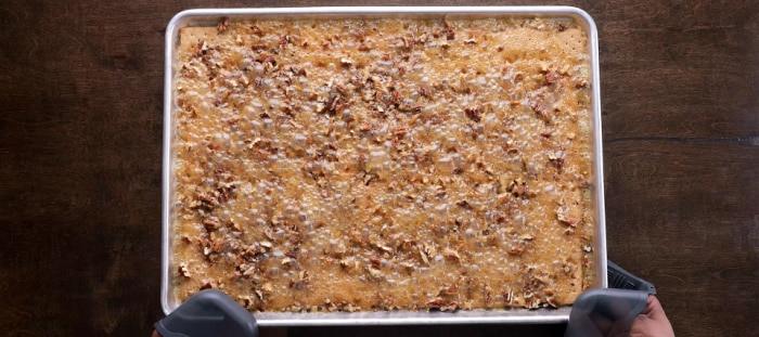Just out of the oven.