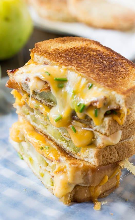 Fried Green Tomato and Bacon Grilled Cheese
