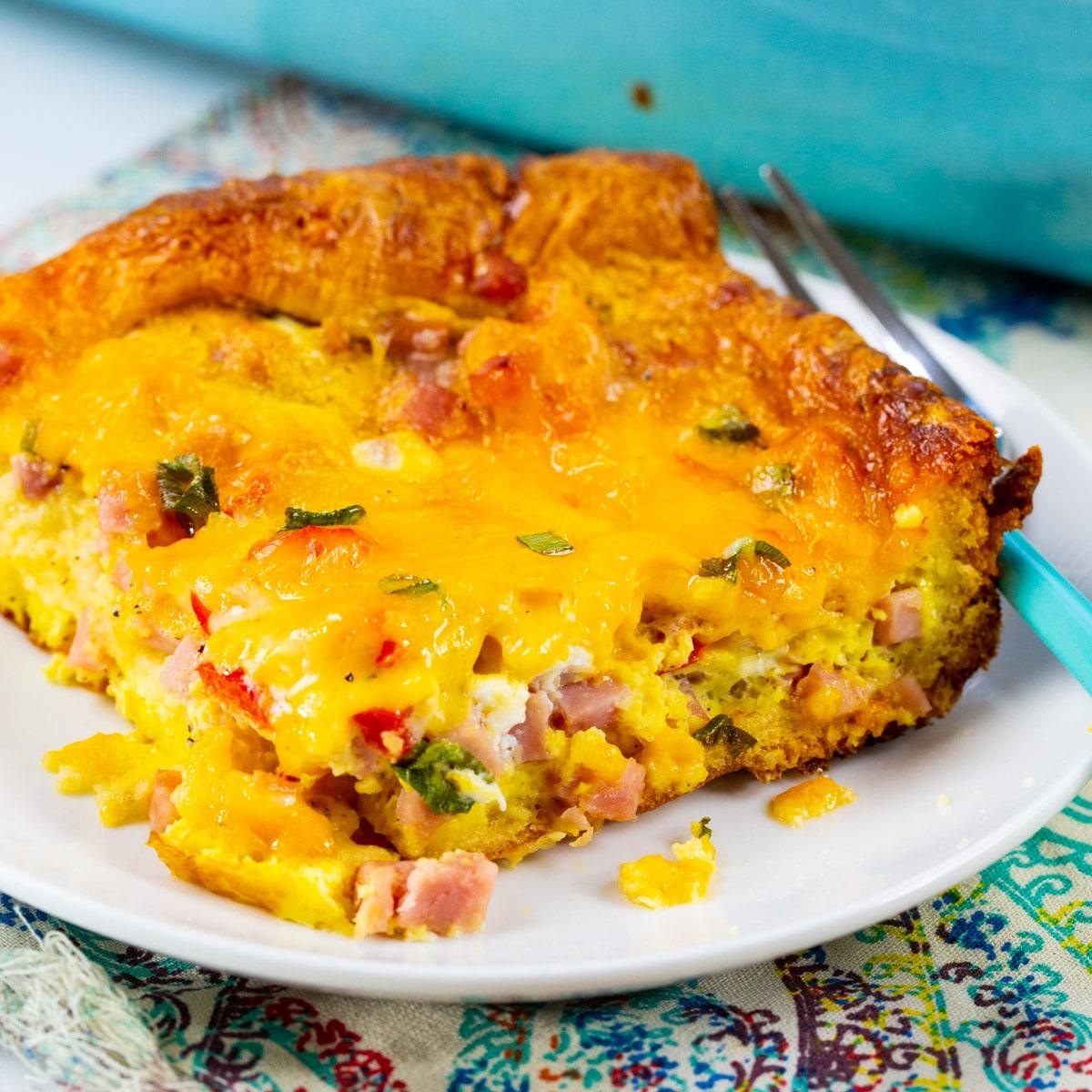 Ham and Cheese Crescent Breakfast Casserole