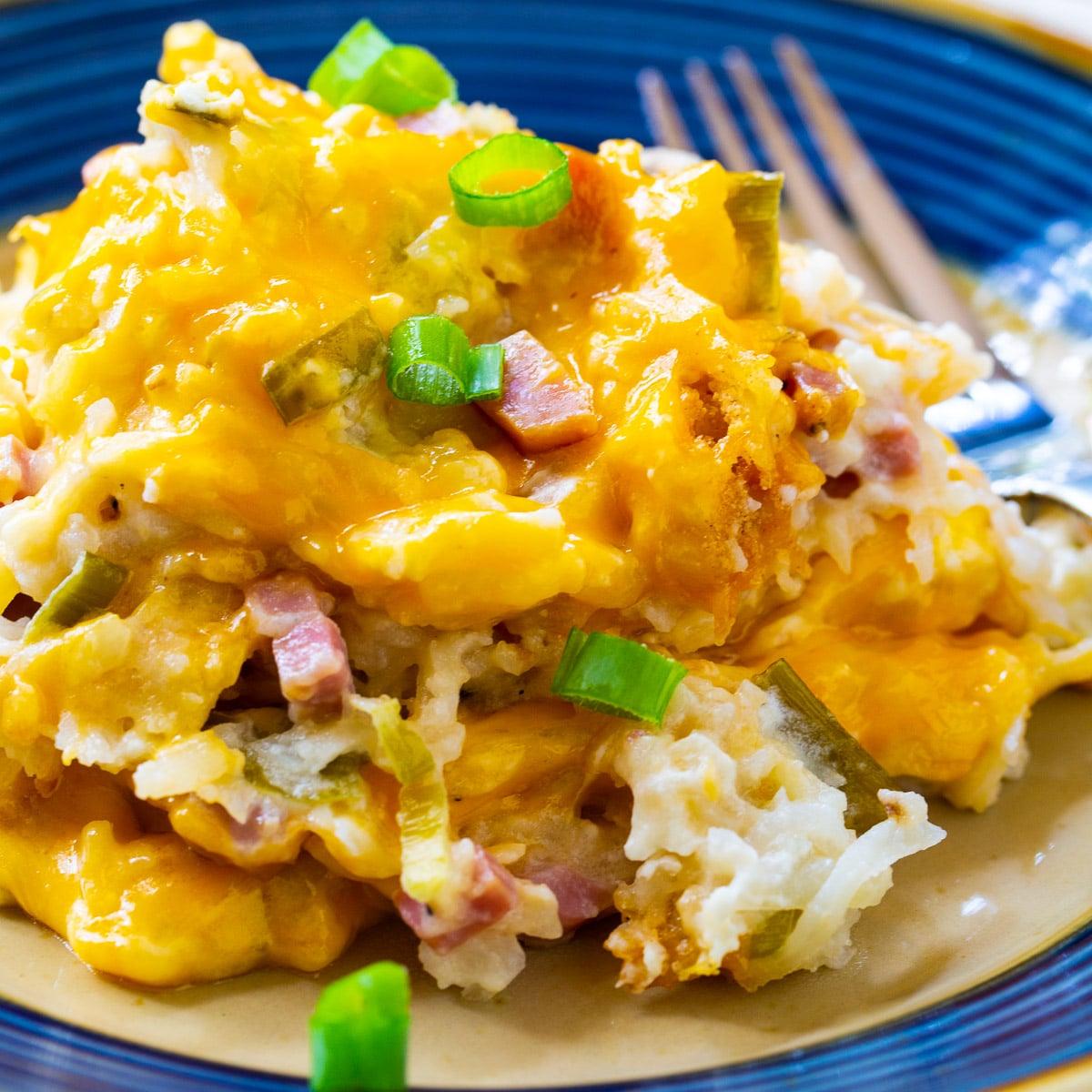 Ham and Cheese Hash Brown Casserole