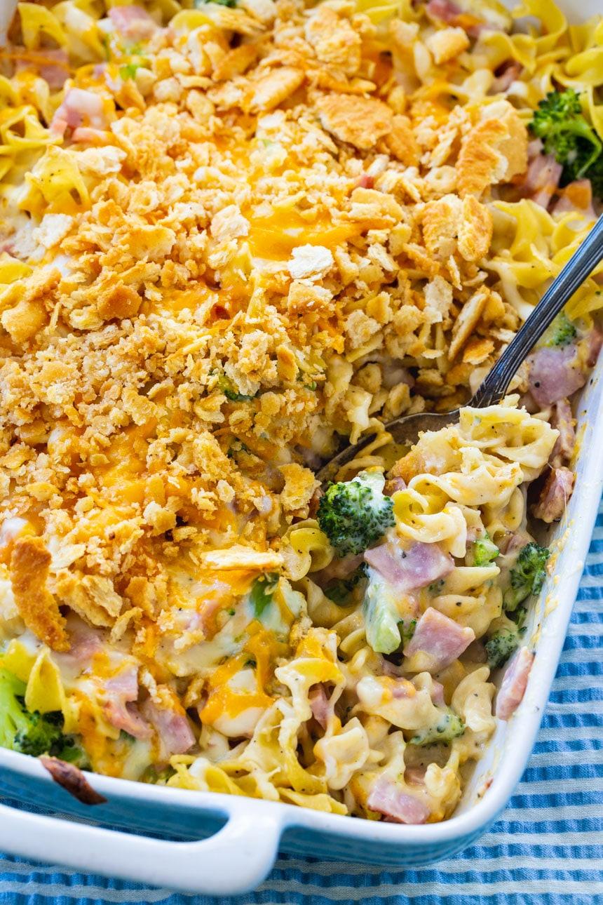 Ham and Noodle Casserole with Broccoli