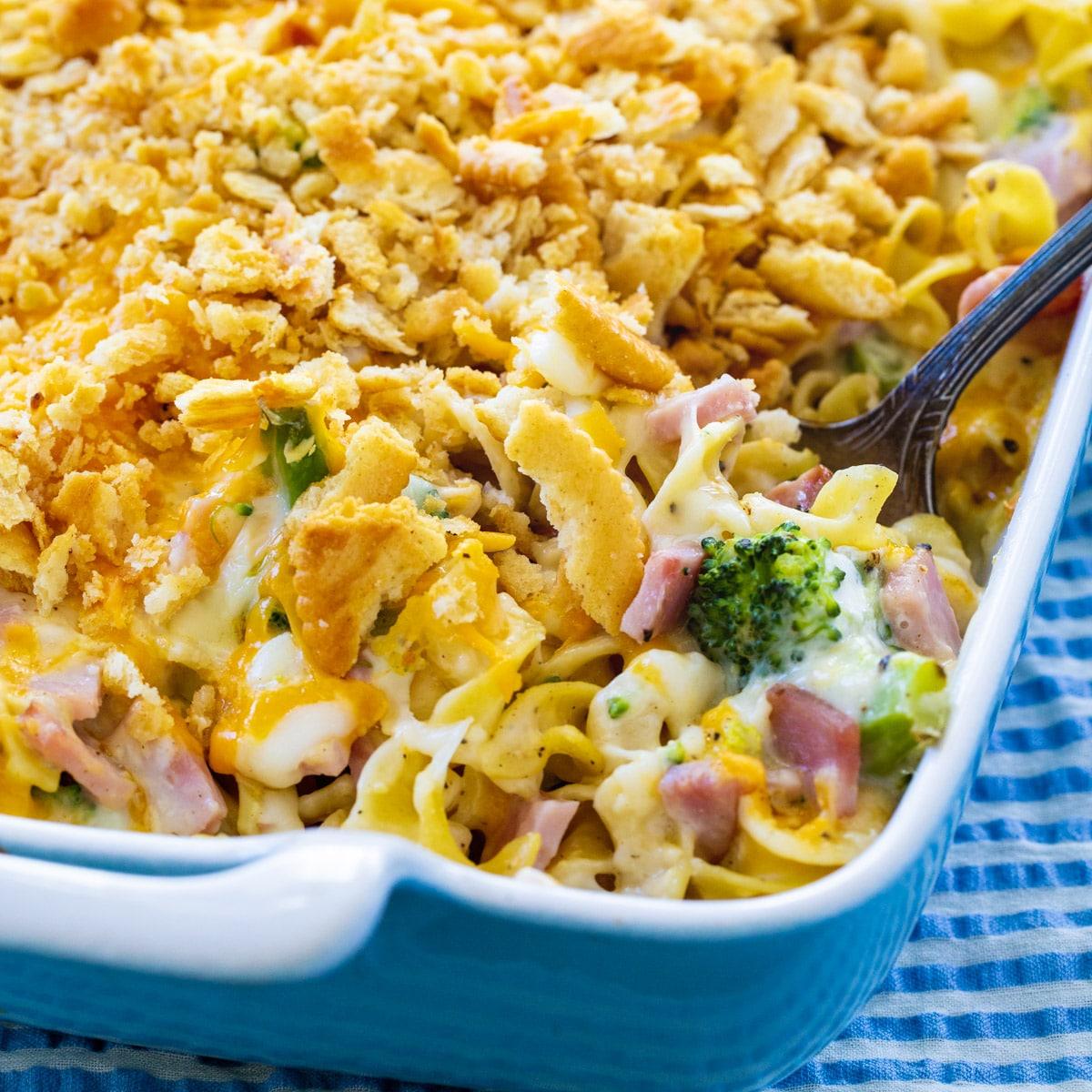 Ham and Noodle Casserole with Broccoli