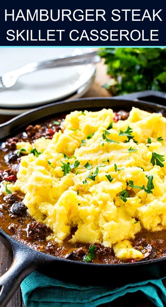 Hamburger Steak Skillet Casserole