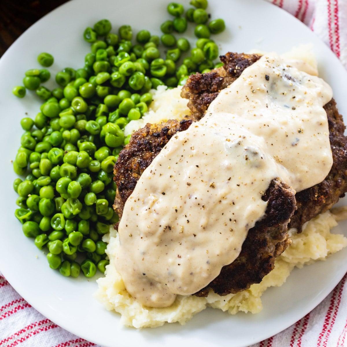 Hamburger Steak with Country Gravy