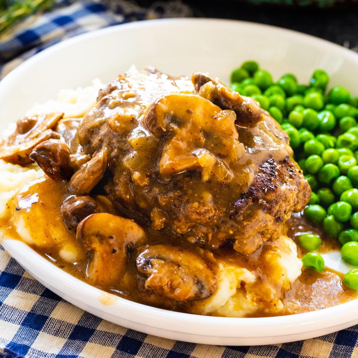 Hamburger Steaks with Mushroom Gravy