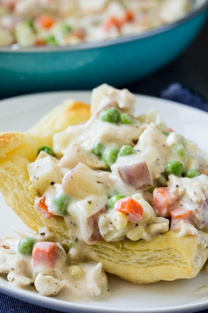 Inside Out Chicken Pot Pie
