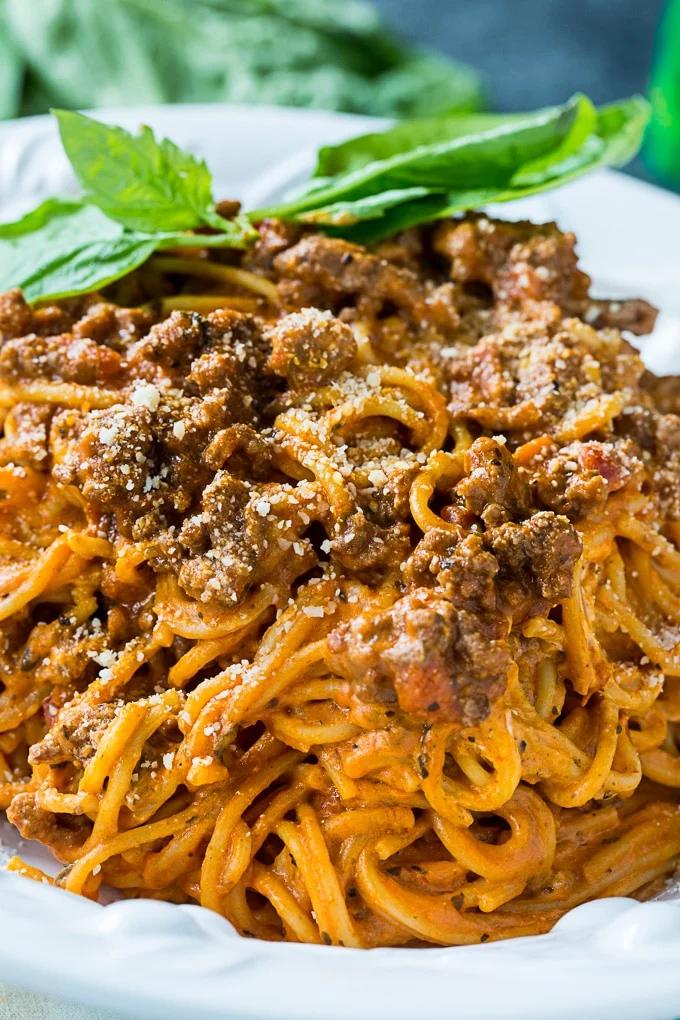 Instant Pot Cream Cheese Spaghetti