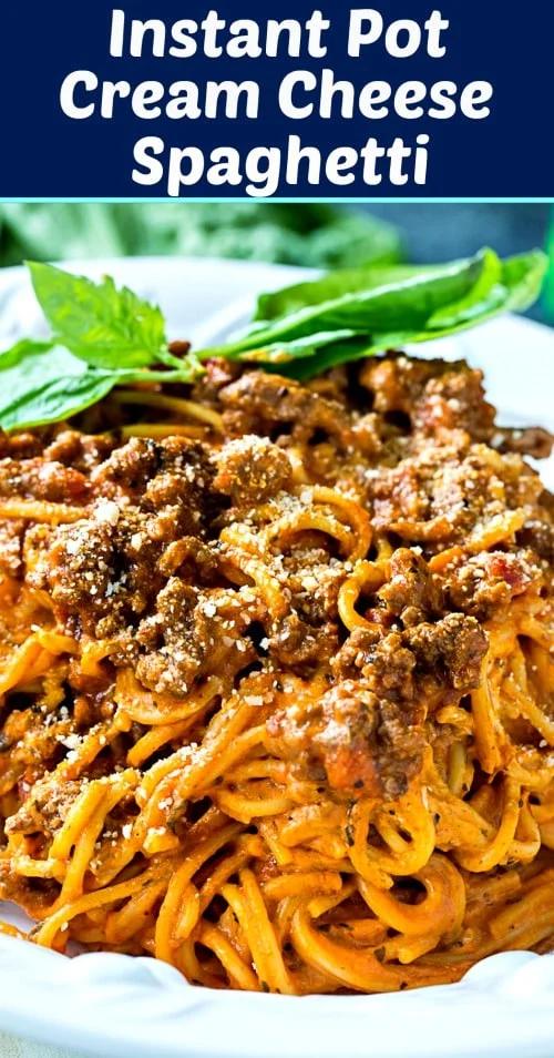 Instant Pot Cream Cheese Spaghetti #instantpot #pasta