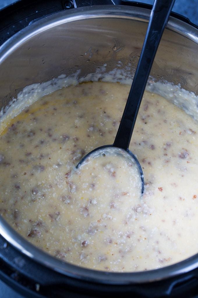 Instant Pot Sausage Grits