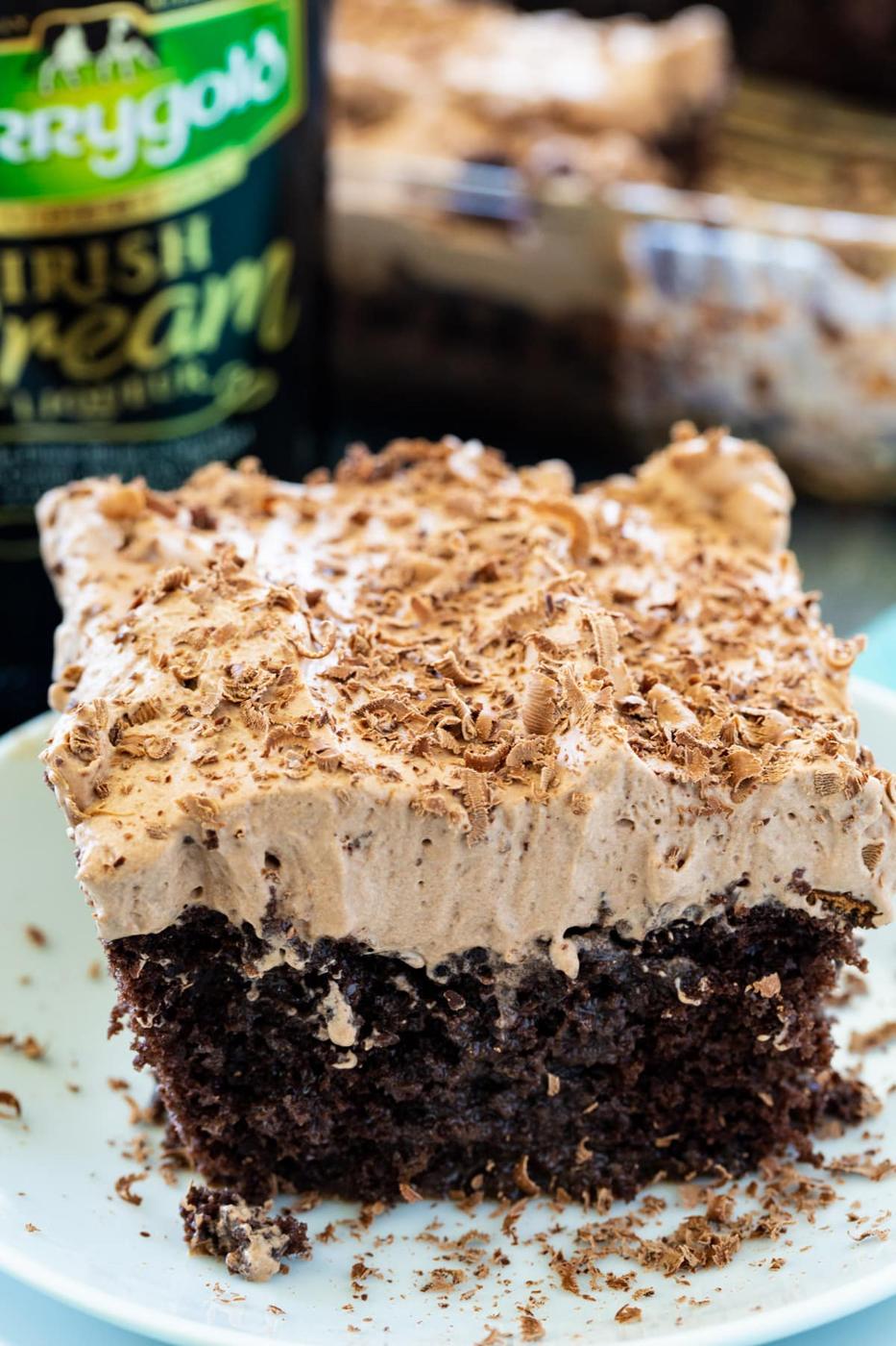 Piece of cake on a plate.