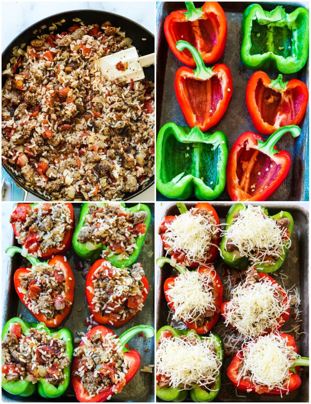 Collage showing the major steps in this recipe.