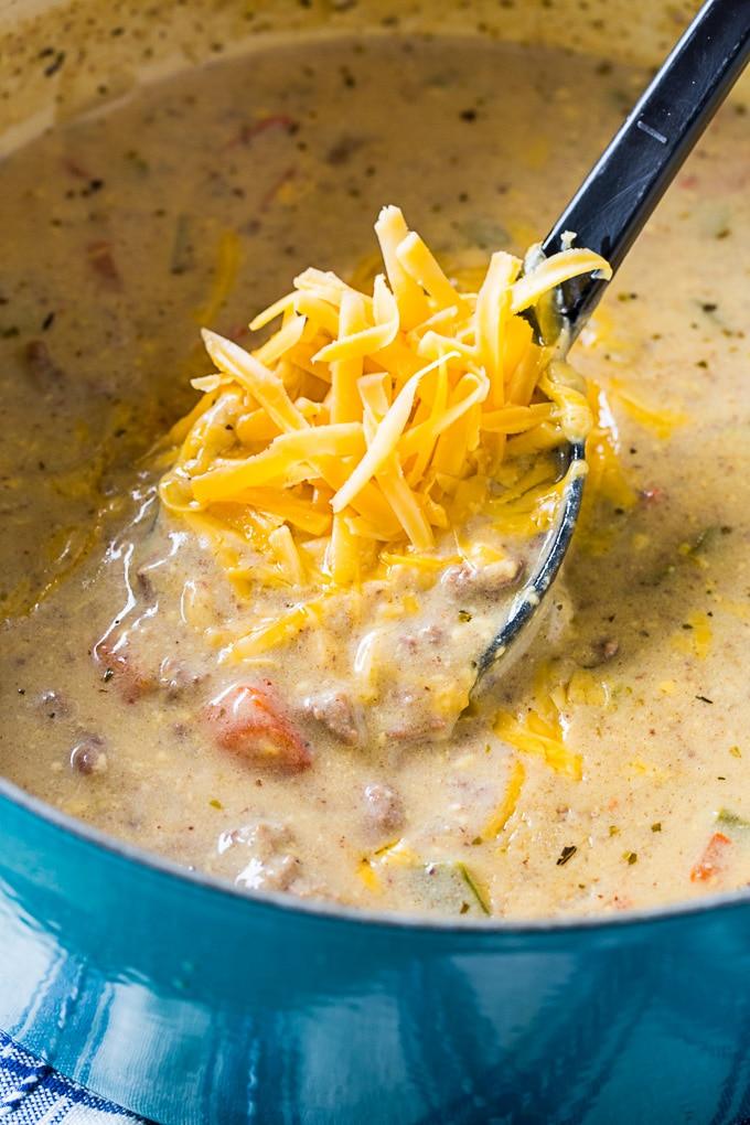 Jalapeno Bacon Cheeseburger Soup