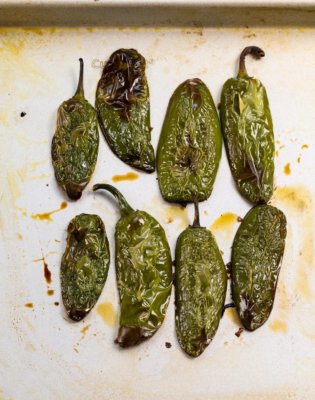 Roasted jalapenos.
