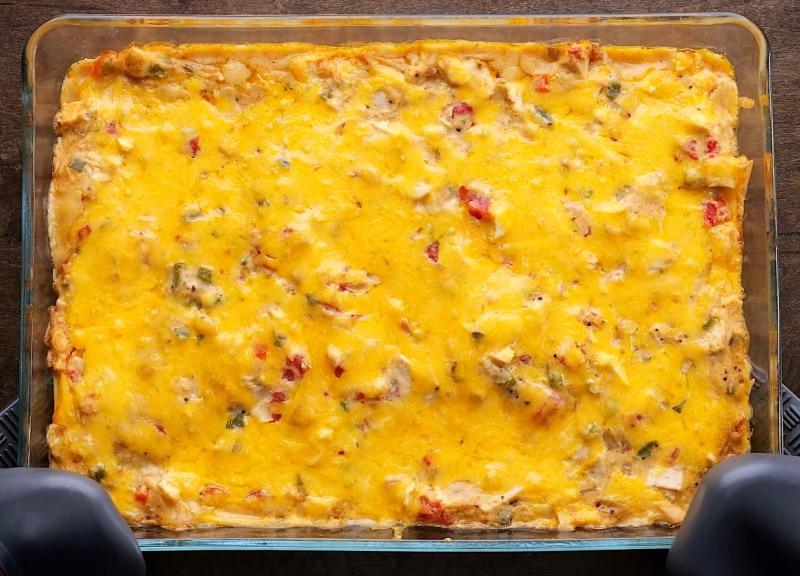 Casserole just out of oven.