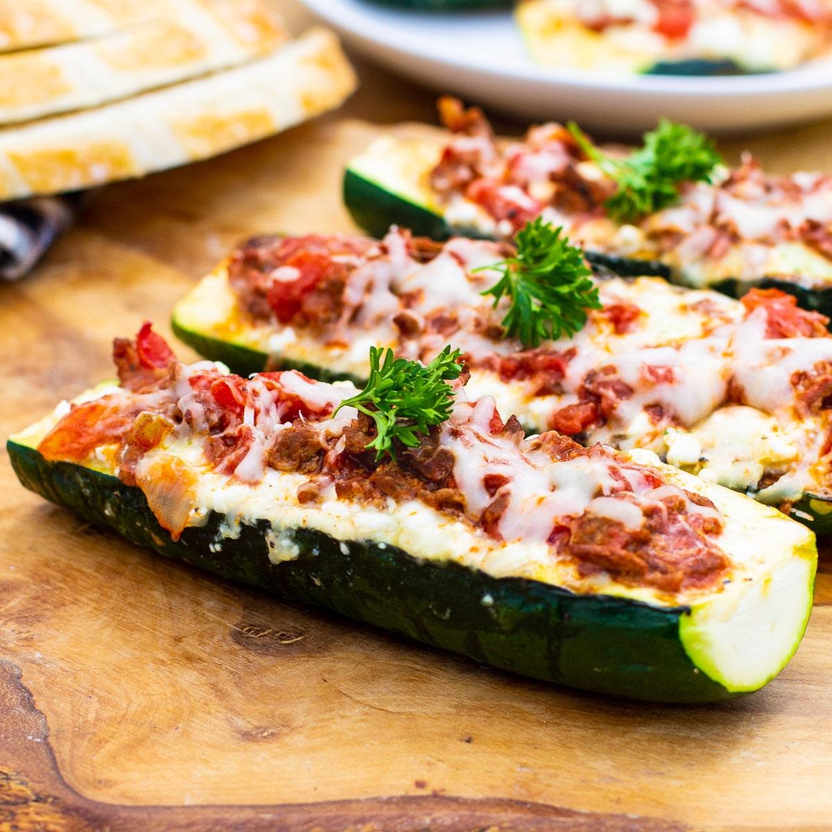Lasagna Zucchini Boats