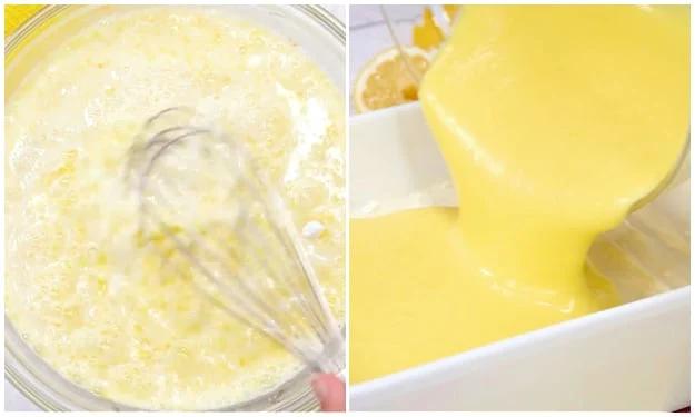 Making the pudding layer.