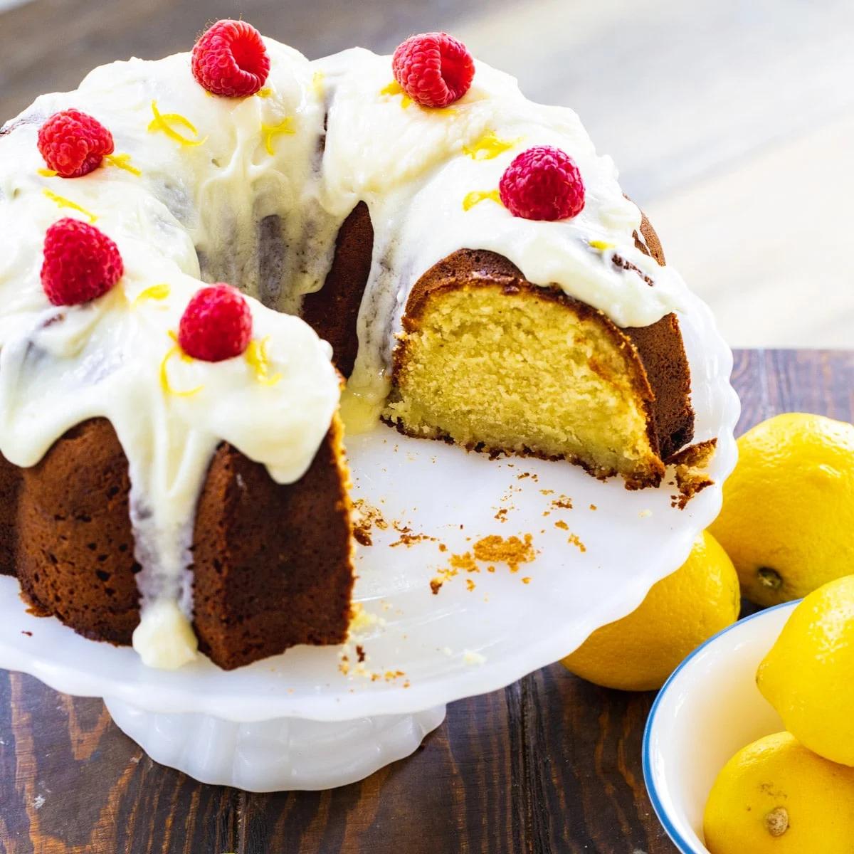 Lemon Cream Cheese Pound Cake