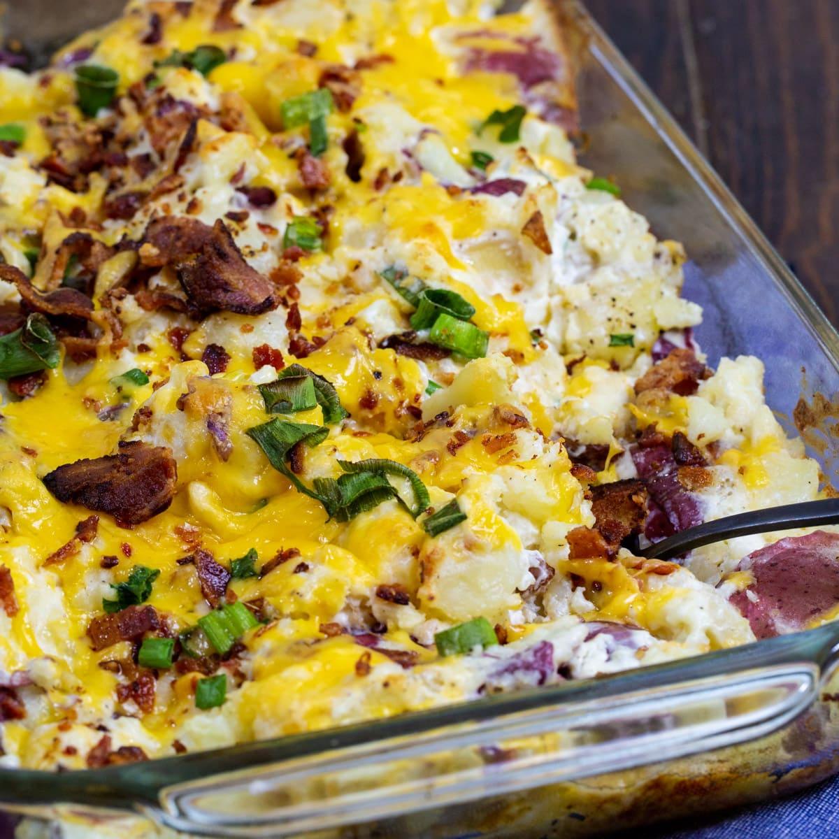 Loaded Smashed Potato Casserole