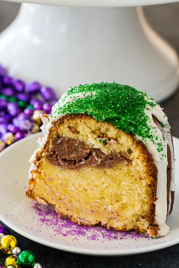 Mardi Gras Pound Cake