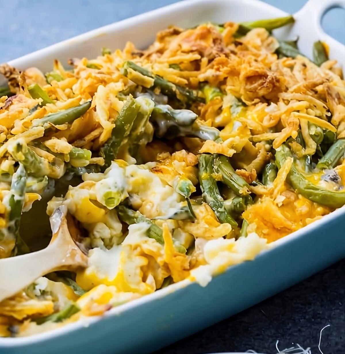 Mashed Potato Green Bean Casserole