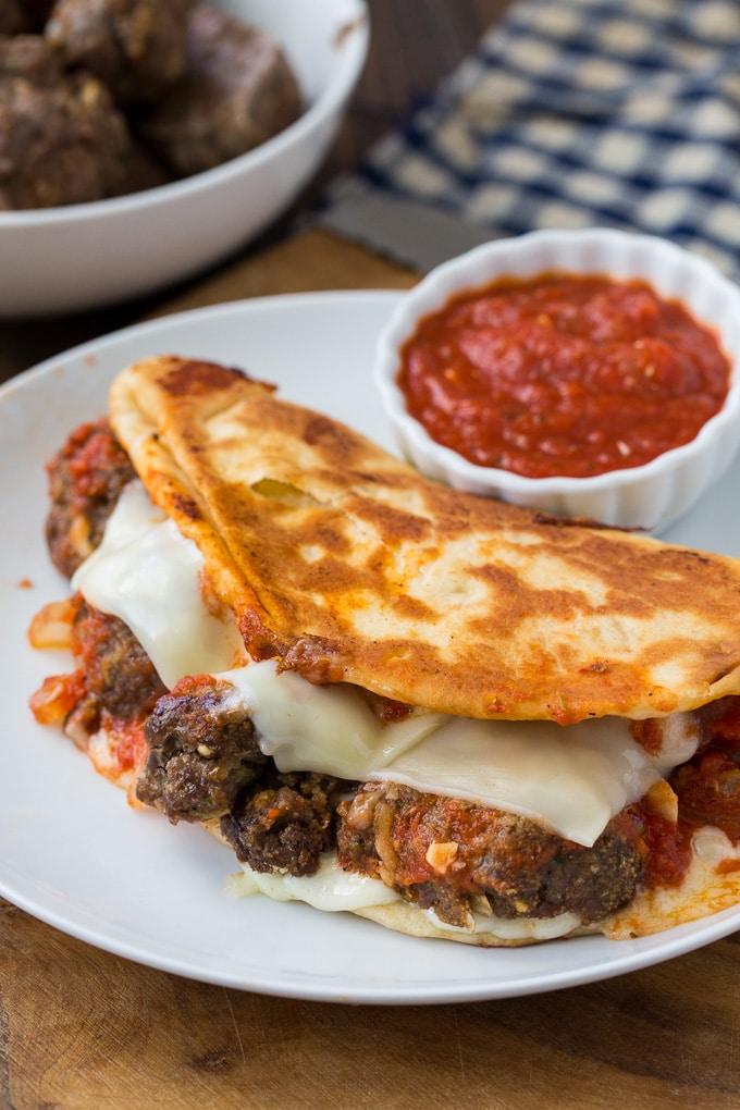 Meatball and Mozzarella Panini
