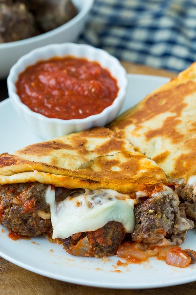 Meatball and Mozzarella Panini