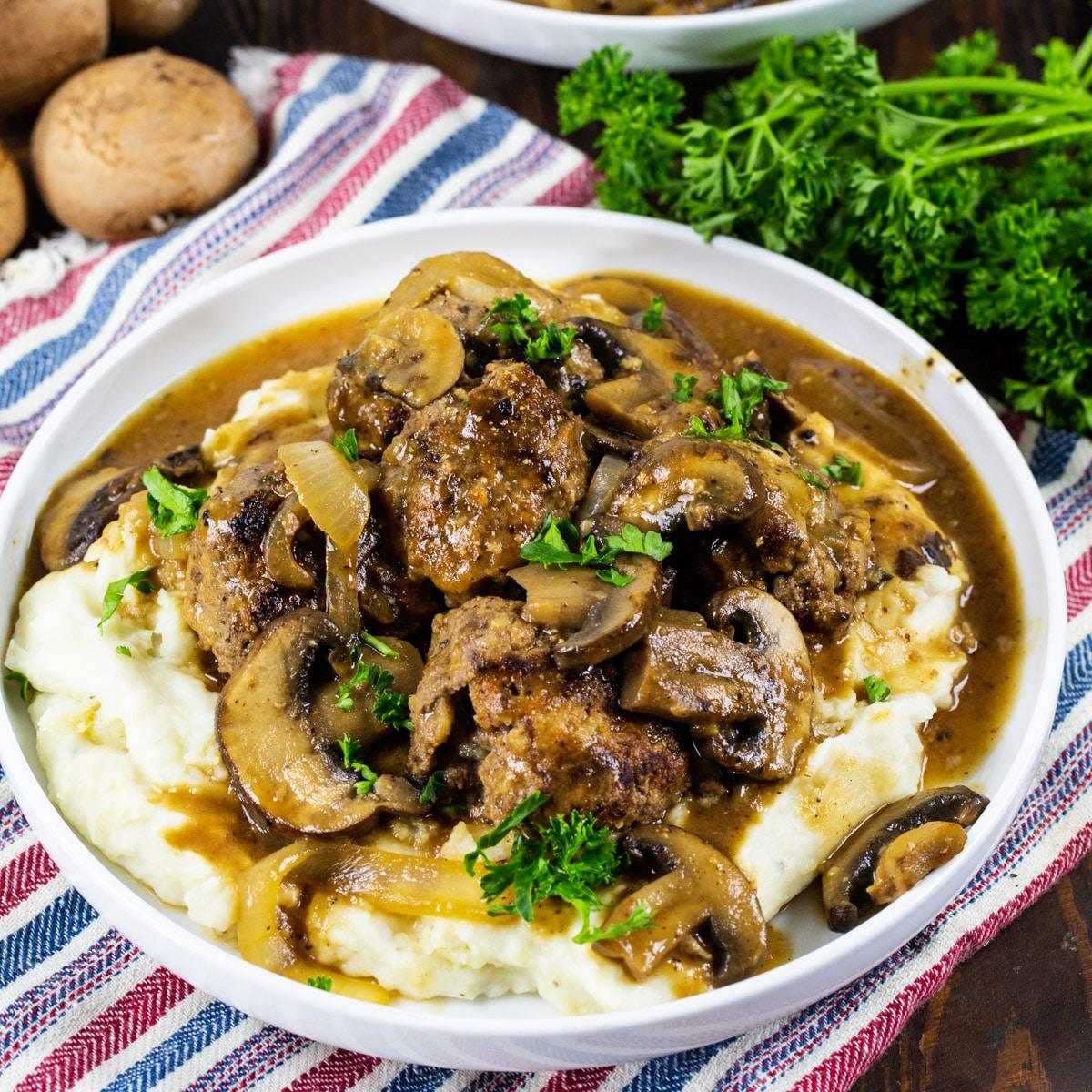 Meatloaf Meatballs with Brown Gravy