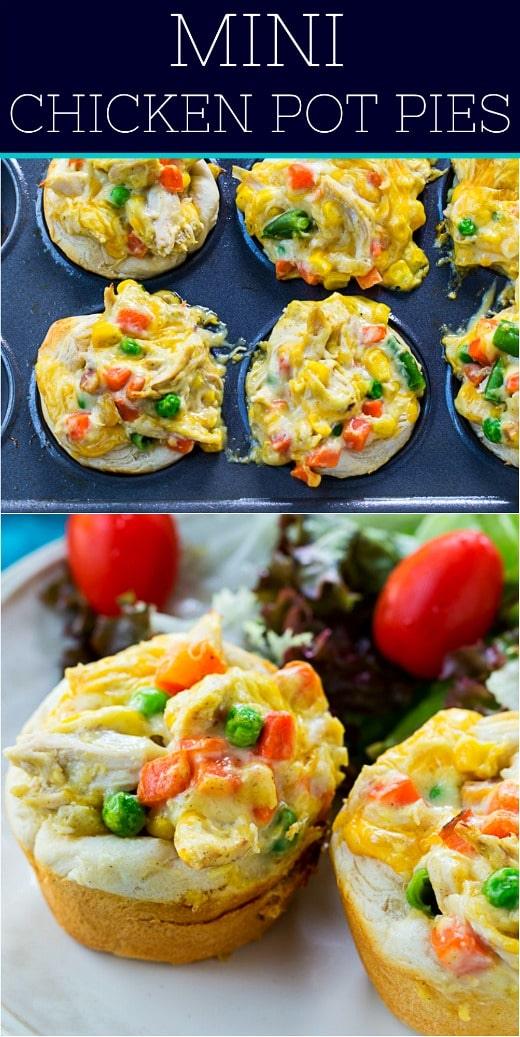 Mini Chicken Pot Pies #easyrecipes #dinner #southernfood
