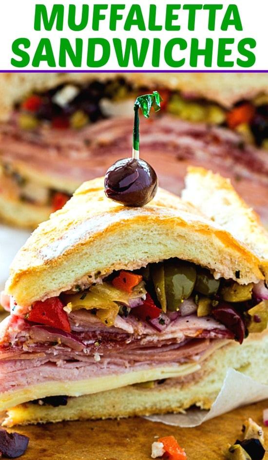 Muffaletta Sandwiches are perfect for Mardi Gras. #neworleans