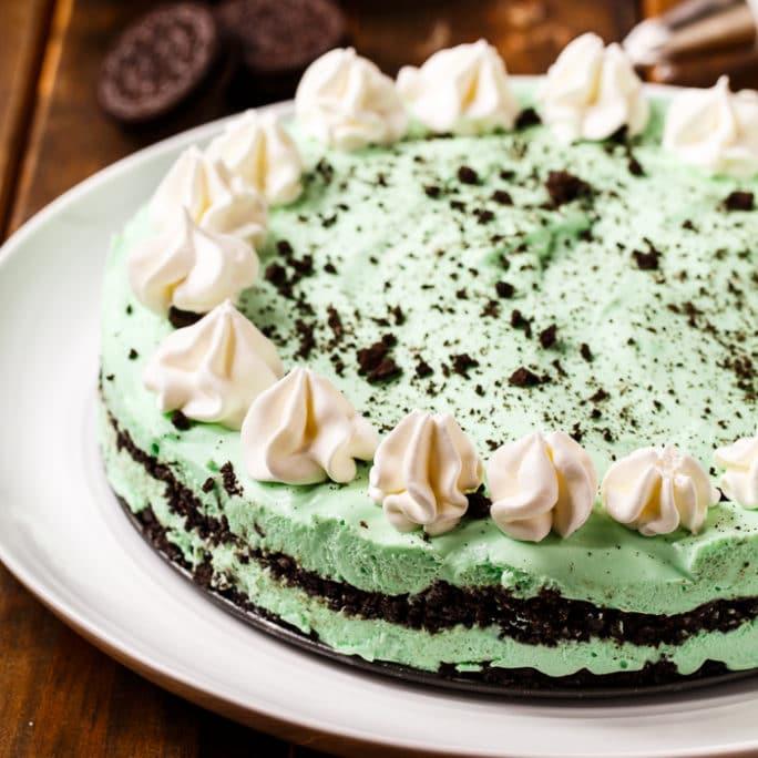 No Bake Grasshopper Cheesecake
