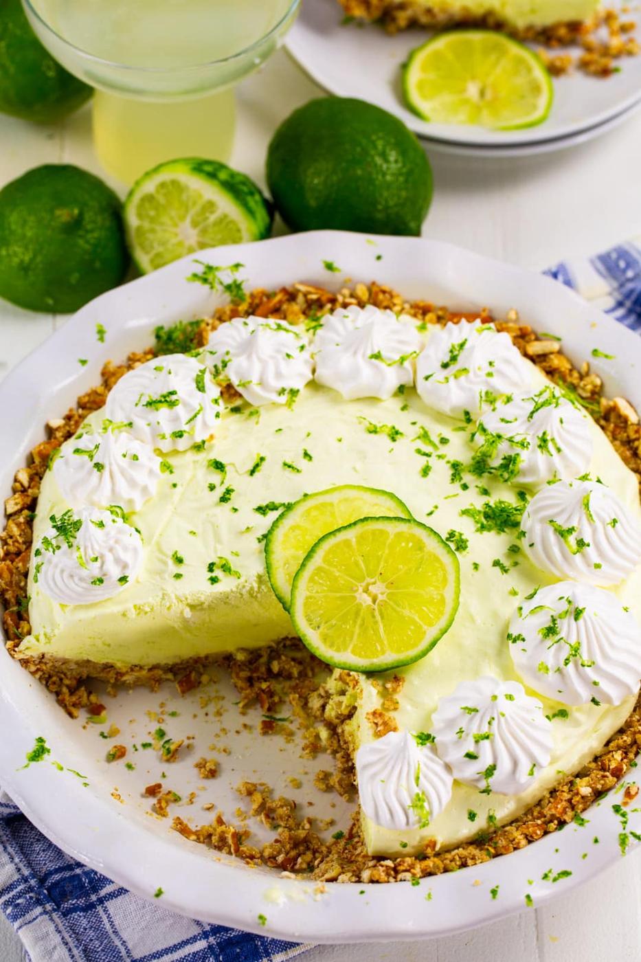 Margarita pie in a pie pan.