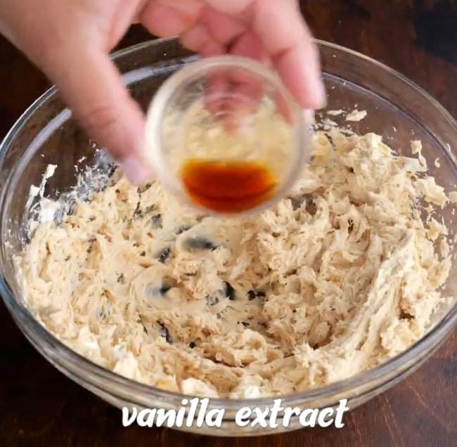 Adding vanilla extract.
