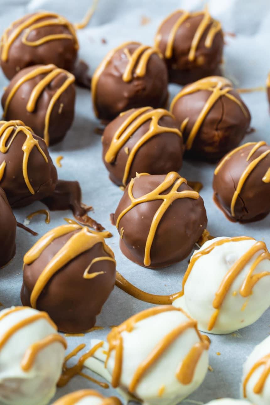 White Chocolate and Milk Chocolate covered Truffles
