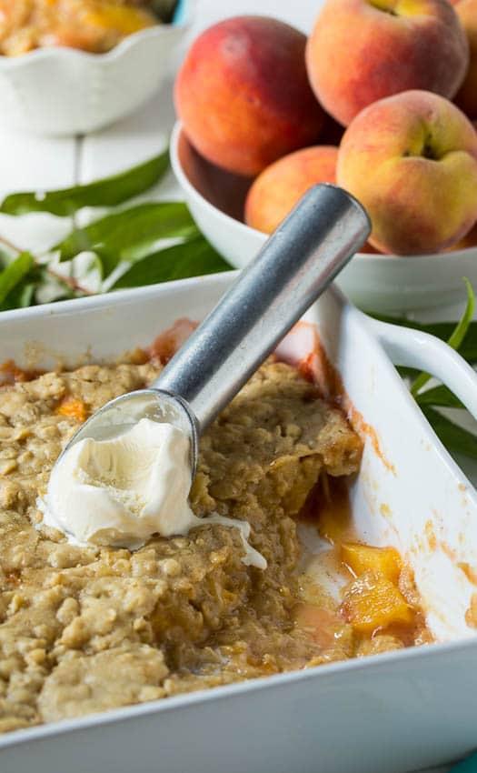 Oatmeal Cookie Peach Cobbler