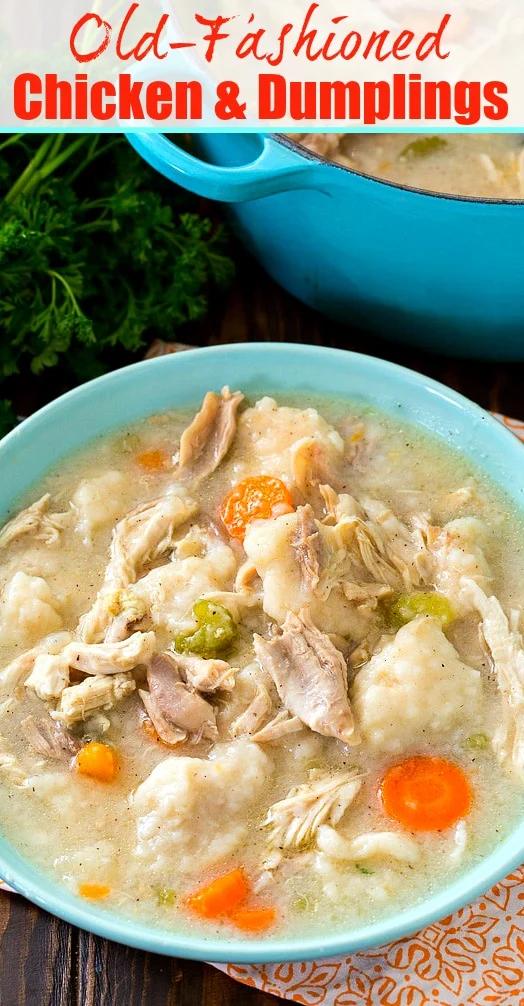 Bowl full of Chicken with Dumplings