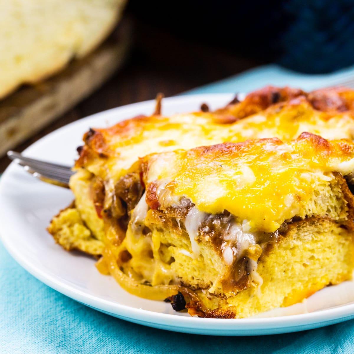 Overnight Sausage and Caramelized Onion Breakfast Casserole