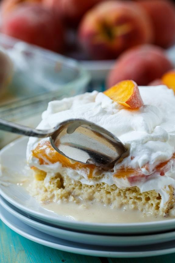 Peach Bourbon Tres Leches