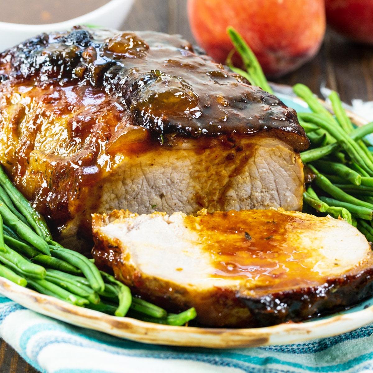 Peach Glazed Pork Roast