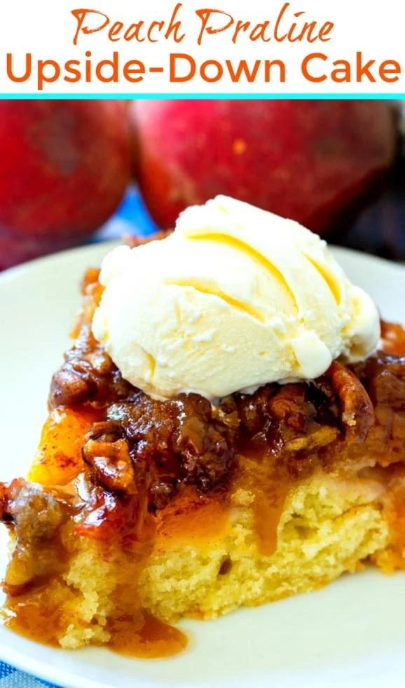 Peach Praline Upside-Down Cake
