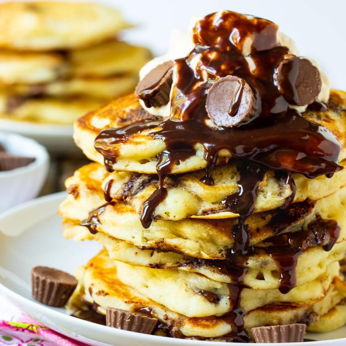 Peanut Butter Cup Pancakes