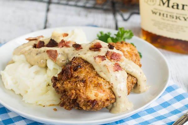 Pecan Chicken in Bourbon Maple Cream Sauce